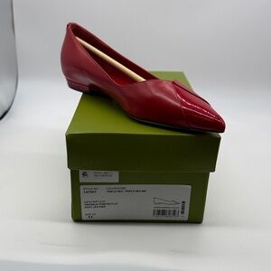 Tory Burch Red Leather Flats